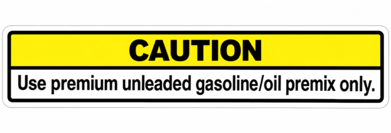 American yellow warning sticker