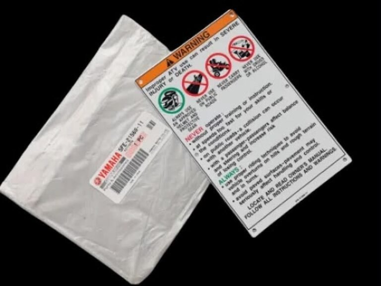 Original large warning sticker